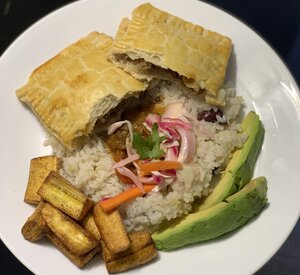 Patties with Red Beans and Rice by Meah Pierre