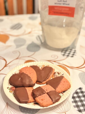 Chocolate-covered Strawberry Shortbread Cookies by  Lucas Nelson