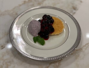 Blueberry Shortcake with Blue Ice Cream by Caroline Delaney