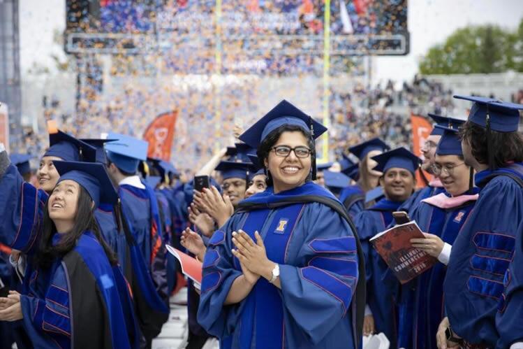 U of I students at graduation