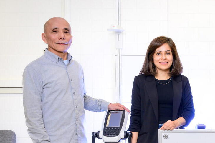 Dieters who incorporated small amounts of foods they craved into a balanced meal plan reduced their cravings and lost more weight compared with those who did not use this tactic, food science and human nutrition professor Manabu T. Nakamura, left, and then-graduate student Nouf W. Alfouzan found in a new study. Nakamura said the findings debunk the longstanding hypothesis that many dieters fail at weight loss and maintenance because “hungry fat cells” trigger cravings. Photo by Fred Zwicky Manabu T. Nakamura, left, and then-graduate student Nouf W. Alfouzan